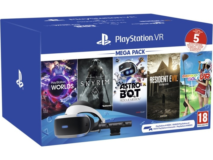 PlayStation VR Mega Pack inkl. kamera och spel i gruppen HEMELEKTRONIK / Spelkonsoler & Tillbehör / Sony PlayStation 4 hos TP E-commerce Nordic AB (38-88404)