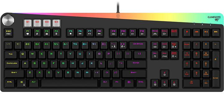 Havit KB473L Mekaniskt RGB Gaming Tangentbord, Nordic i gruppen DATORER & KRINGUTRUSTNING / Möss & Tangentbord / Tangentbord / Trådbundna hos TP E-commerce Nordic AB (38-88518)