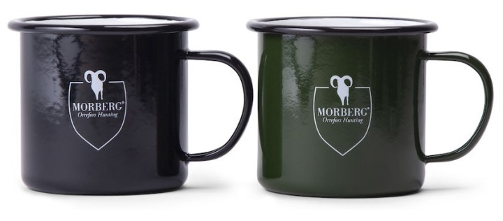 Morberg Orrefors Hunting Emaljerad Metallmugg, Svart i gruppen SPORT, FRITID & HOBBY / Friluftsliv / Friluftsprylar hos TP E-commerce Nordic AB (38-88545)