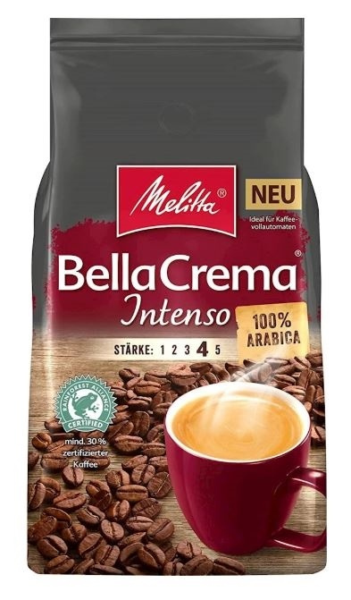 Melitta Coffee Bella Crema Intenso 1KG i gruppen HEM, HUSHÅLL & TRÄDGÅRD / Hushållsapparater / Kaffemaskiner och tillbehör / Kaffebönor hos Teknikproffset Nordic AB (38-88587)