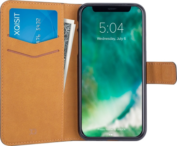 Xqisit Slimmat plånboksfodral till iPhone X/XS i gruppen SMARTPHONE & SURFPLATTOR / Mobilskydd / Apple / iPhone X/XS / Fodral hos TP E-commerce Nordic AB (38-88750)