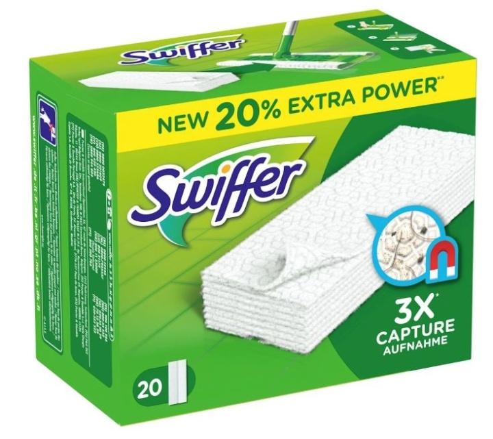 Produktfoto för Swiffer Sweeper Refillgolvdukar 20 Stycken Fångar Upp & Låser In Damm