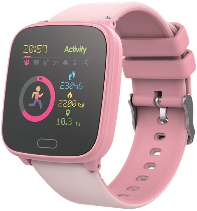 Forever Smartwatch IGO JW-100, Rosa i gruppen SPORT, FRITID & HOBBY / Smartwatch & Aktivitetsarmband / Smartwatches för barn hos TP E-commerce Nordic AB (38-89307)