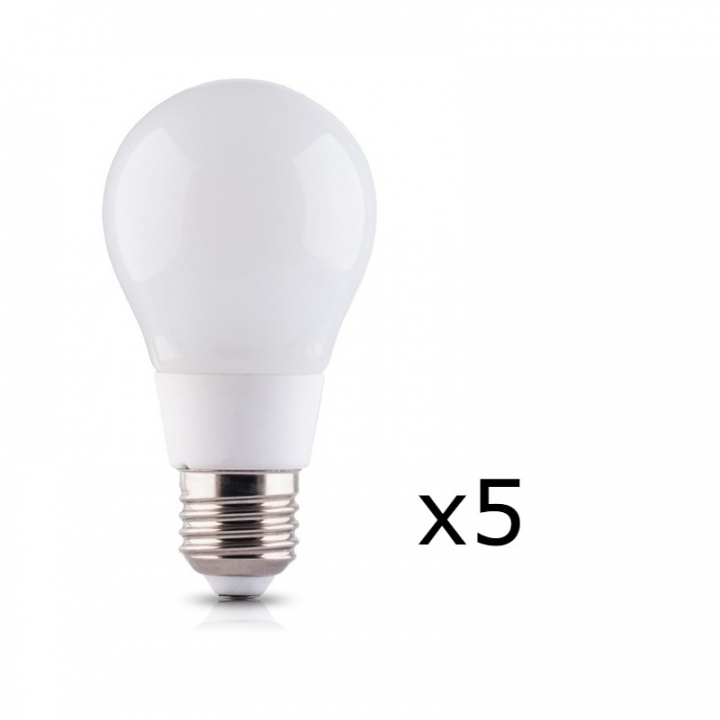 LED-lampa E27 10W 230V 6000K 5-pack, Kallvit i gruppen HEMELEKTRONIK / Belysning / LED-lampor hos TP E-commerce Nordic AB (38-89340-PKT05)