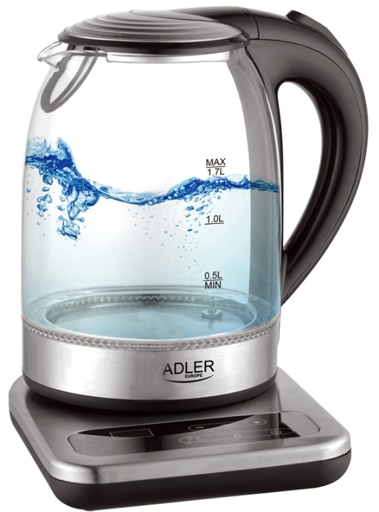 Adler AD 1293 Vattenkokare med bas 1,7 L i gruppen HEM, HUSHÅLL & TRÄDGÅRD / Hushållsmaskiner / Vatten & Juice / Vattenkokare hos TP E-commerce Nordic AB (38-89377)