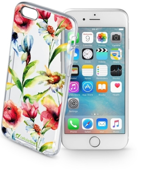 Cellularline Flowers, TPU skal iPhone 6/6S i gruppen SMARTPHONE & SURFPLATTOR / Mobilskydd / Apple / iPhone 6/6S / Skal hos TP E-commerce Nordic AB (38-89512)