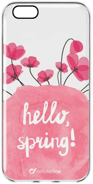 Cellularline Bloom, TPU skal iPhone 6/6S, Transparant med blommor i gruppen SMARTPHONE & SURFPLATTOR / Mobilskydd / Apple / iPhone 6/6S / Skal hos TP E-commerce Nordic AB (38-89514)