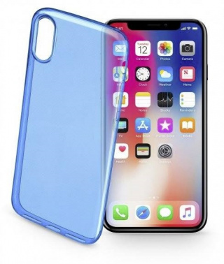 Cellularline Mobilskal i TPU-plast till iPhone X/XS, Mörkblå
