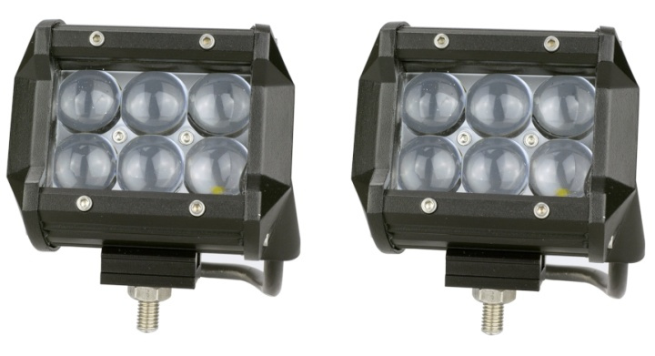 2-pack LED-ramp - Arbetsljus/backljus 36W, 4