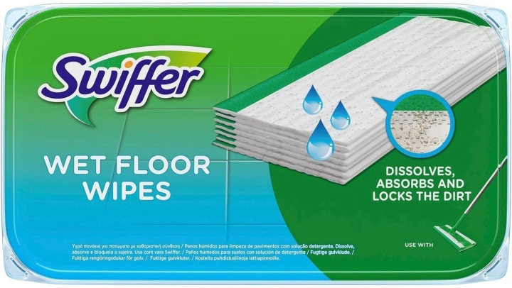 Swiffer Wet Refiller 12-pack, Citron i gruppen HEM, HUSHÅLL & TRÄDGÅRD / Städprodukter / Övriga städtillbehör hos TP E-commerce Nordic AB (38-89576)