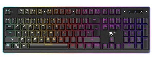 Havit HV-KB391L Semi-Mekaniskt tangentbord med RGB i gruppen DATORER & KRINGUTRUSTNING / Gaming / Tangentbord hos TP E-commerce Nordic AB (38-89695)