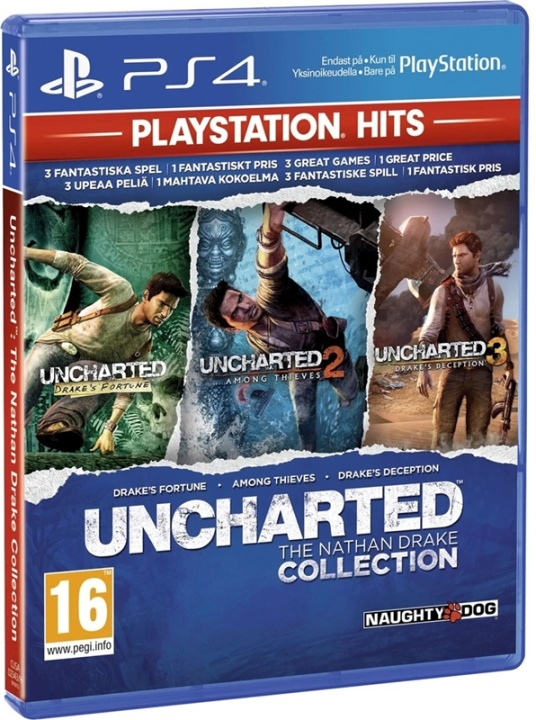 PS4 Uncharted Collection 1-3 HITS i gruppen HEMELEKTRONIK / Spelkonsoler & Tillbehör / Sony PlayStation 4 hos TP E-commerce Nordic AB (38-89765)