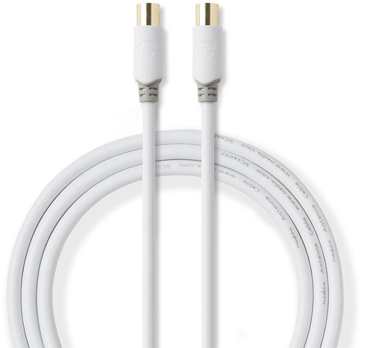 Nedis Koaxialkabel | IEC (Koax) Hane | IEC (Koax) Hona | Guldplaterad | 100 dB | 75 Ohm | Dubbelskärmad | 10.0 m | Rund | PVC | Vit | Låda i gruppen HEMELEKTRONIK / Kablar & Adaptrar / Antennkablar & Tillbehör / Antennkablar hos TP E-commerce Nordic AB (38-89781)