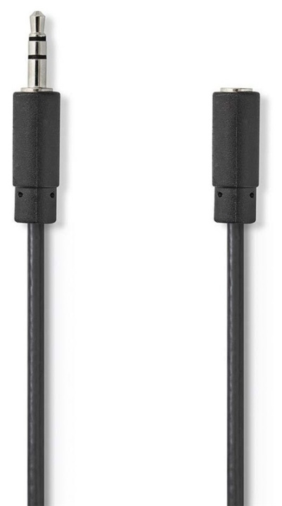 Nedis Stereoljudkabel | 3.5 mm Hane | 3.5 mm Hona | Nickelplaterad | 2.00 m | Rund | Svart | Låda i gruppen HEMELEKTRONIK / Kablar & Adaptrar / Ljud Analog / AUX-kablar 3,5 mm hos TP E-commerce Nordic AB (38-89829)
