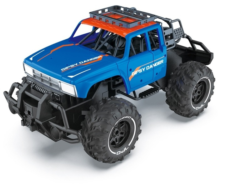 RC Big Foot Buggy 1:12, Blå/röd i gruppen LEKSAKER, BARN- & BABYPRODUKTER / Radiostyrt / Radiostyrda bilar hos TP E-commerce Nordic AB (38-89871)