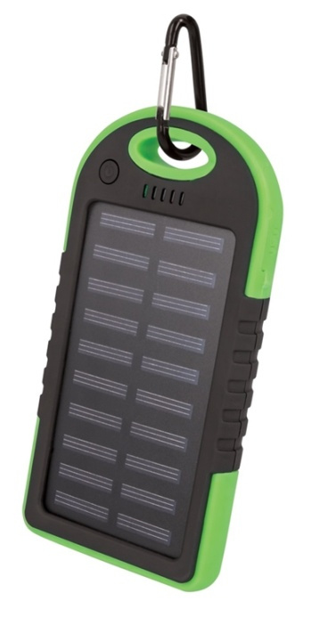 Produktfoto för Setty Powerbank med Solcellsladdning 5000 mAh - Grön