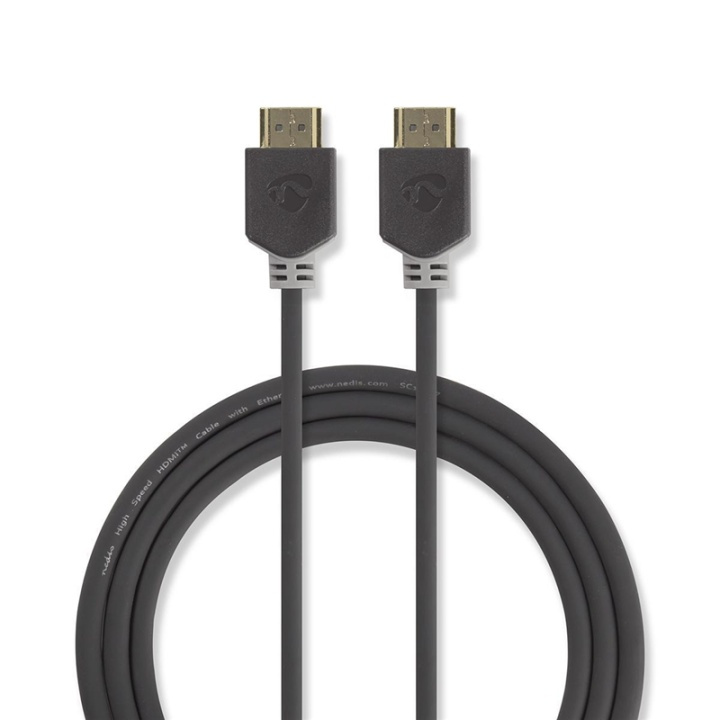 Nedis High Speed ​​HDMI ™ kabel med Ethernet | HDMI™ Kontakt | HDMI™ Kontakt | 4K@60Hz | ARC | 18 Gbps | 0.50 m | Rund | PVC | Antracit | Kartong med fönster i gruppen HEMELEKTRONIK / Kablar & Adaptrar / HDMI / Kablar hos TP E-commerce Nordic AB (38-90116)