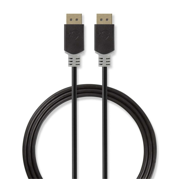 Nedis Displayport-kabel | DisplayPort Hane | DisplayPort Hane | 4K@60Hz | Guldplaterad | 2.00 m | Rund | PVC | Antracit / Grå | Låda i gruppen DATORER & KRINGUTRUSTNING / Datorkablar / DisplayPort / Kablar hos TP E-commerce Nordic AB (38-90117)