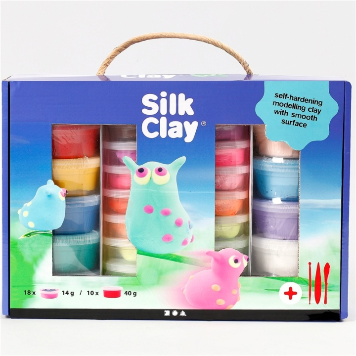 Silk Clay Presentask Mixade Färger i gruppen LEKSAKER, BARN- & BABYPRODUKTER / Leksaker / Leklera, leksand och tillbehör hos TP E-commerce Nordic AB (38-90239)