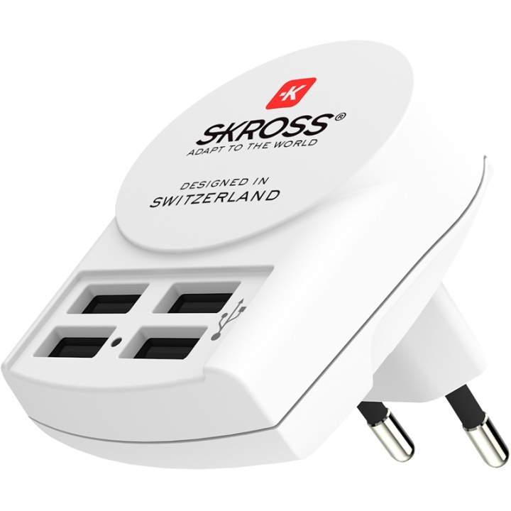 SKROSS 4-Port USB-laddare EU i gruppen HEM, HUSHÅLL & TRÄDGÅRD / El & Belysning / Reseadaptrar hos TP E-commerce Nordic AB (38-90248)