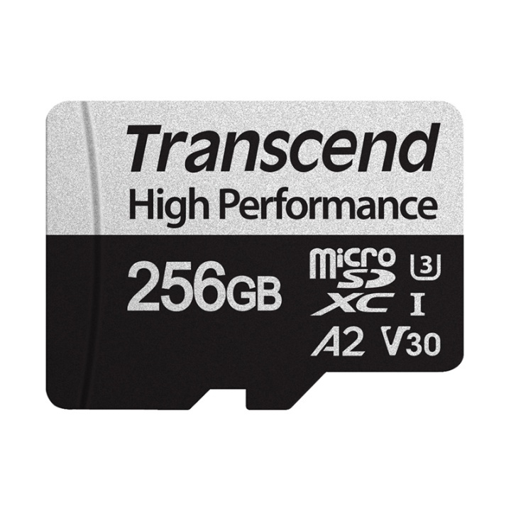 Transcend microSDXC 256GB U3 (R100/W85) i gruppen HEMELEKTRONIK / Lagringsmedia / Minneskort / Micro SD/HC/XC hos TP E-commerce Nordic AB (38-90443)