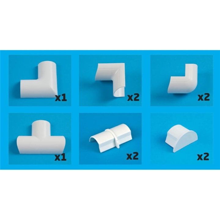 D-LINE Adapter Kit 20x10mm Vit i gruppen HEMELEKTRONIK / Kablar & Adaptrar / Kabelhantering hos TP E-commerce Nordic AB (38-90616)
