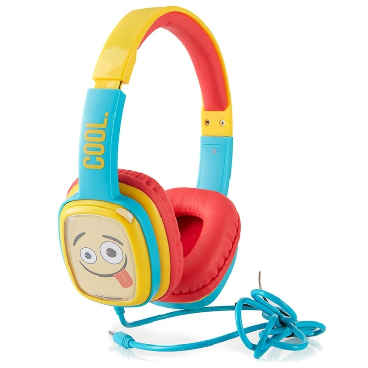 Emoji Hörlur Flip\'N\'Switch Junior On-Ear Trådad Blå 80Db i gruppen HEMELEKTRONIK / Ljud & Bild / Hörlurar & Tillbehör / Hörlurar hos TP E-commerce Nordic AB (38-90632)