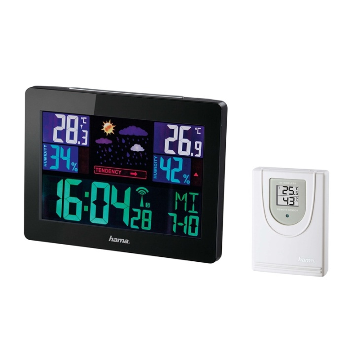 Hama Väderstation EWS-1400 Color Svart i gruppen HEM, HUSHÅLL & TRÄDGÅRD / Fläktar & Klimatprodukter / Termometrar & Väderstationer hos TP E-commerce Nordic AB (38-90735)