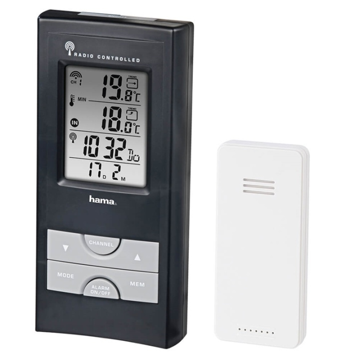 Hama Väderstation EWS-165 Svart i gruppen HEM, HUSHÅLL & TRÄDGÅRD / Fläktar & Klimatprodukter / Termometrar & Väderstationer hos TP E-commerce Nordic AB (38-90737)