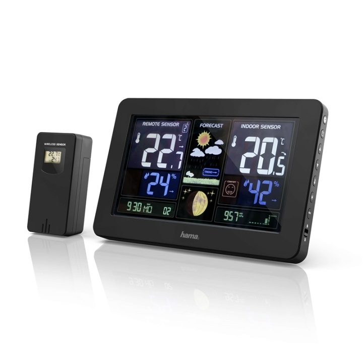 Hama Weather Station Premium Colour with USB-charging i gruppen HEM, HUSHÅLL & TRÄDGÅRD / Fläktar & Klimatprodukter / Termometrar & Väderstationer hos TP E-commerce Nordic AB (38-90744)