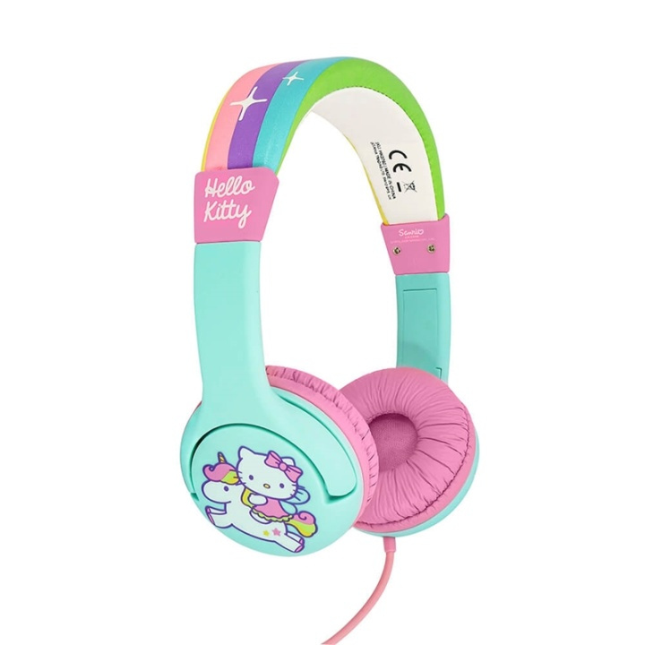 Hello Kitty Hörlur Junior On-Ear 85Db Grön/Rosa Enhörning i gruppen HEMELEKTRONIK / Ljud & Bild / Hörlurar & Tillbehör / Hörlurar hos TP E-commerce Nordic AB (38-90756)