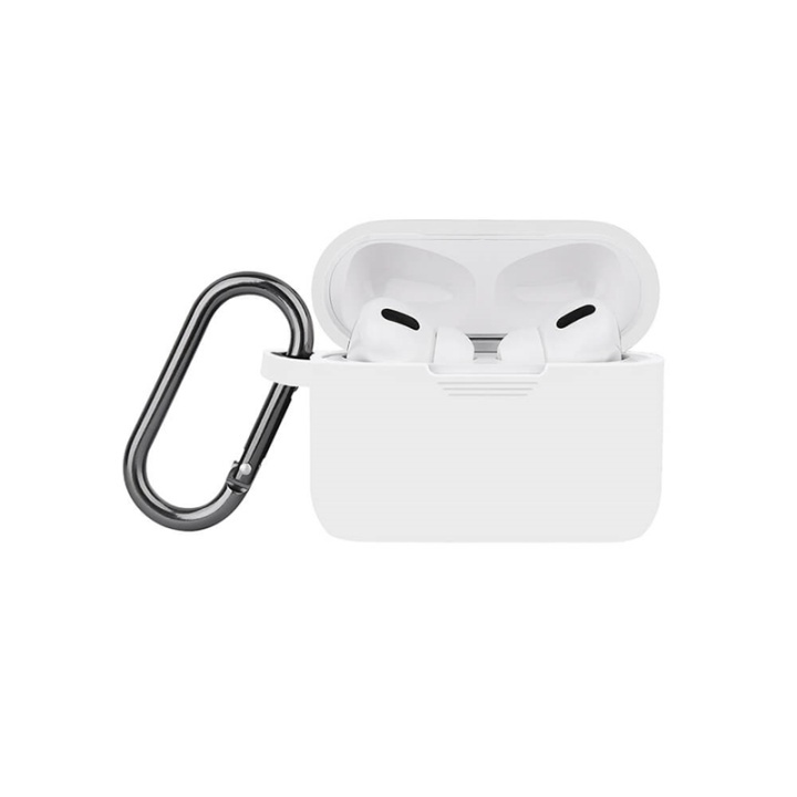 North Airpods Pro Skyddsväska Silicone Karbinhängare Vit i gruppen HEMELEKTRONIK / Ljud & Bild / Hörlurar & Tillbehör / Tillbehör hos TP E-commerce Nordic AB (38-91014)