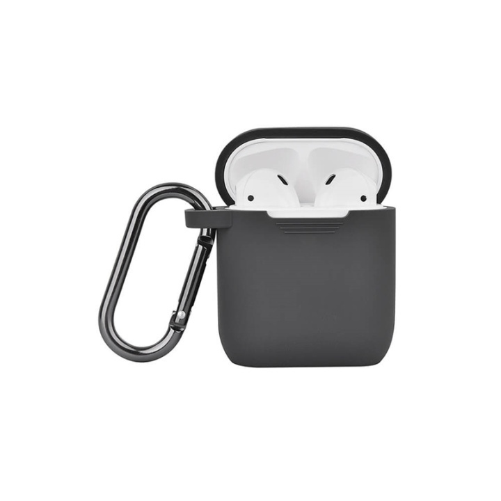 North Airpods Skyddsväska Silicone Karbinhängare Mörkgrå i gruppen HEMELEKTRONIK / Ljud & Bild / Hörlurar & Tillbehör / Tillbehör hos TP E-commerce Nordic AB (38-91015)