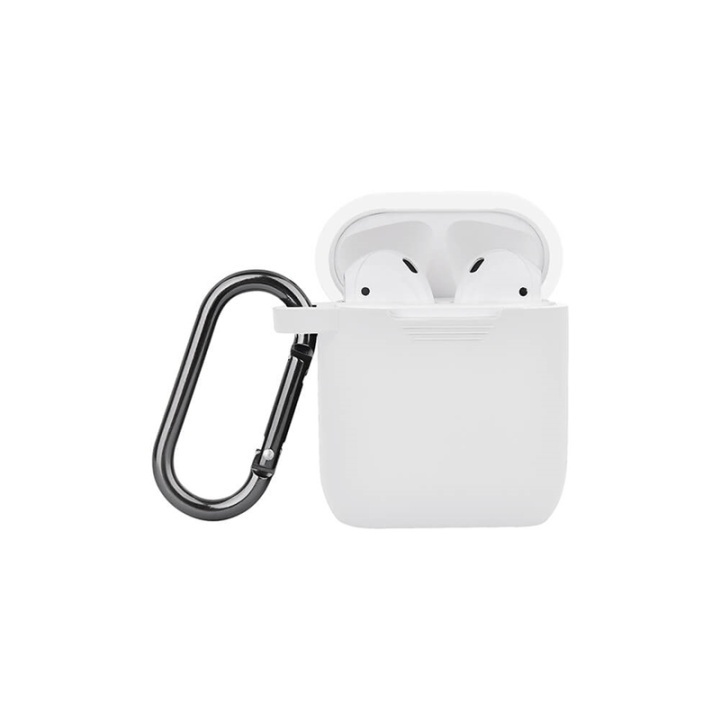 North Airpods Skyddsväska Silicone Karbinhängare Vit i gruppen HEMELEKTRONIK / Ljud & Bild / Hörlurar & Tillbehör / Tillbehör hos TP E-commerce Nordic AB (38-91016)