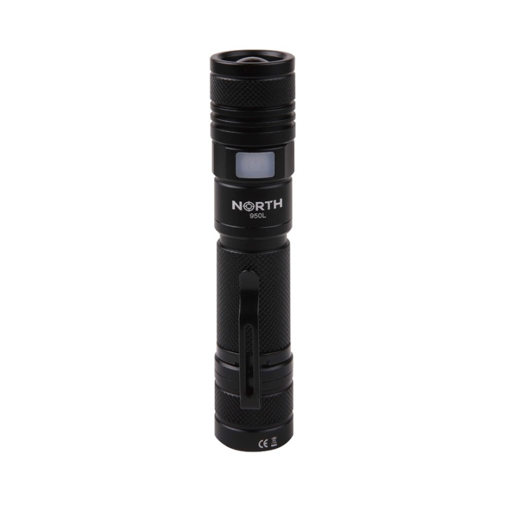 North Ficklampa 950Lumen Zoom Svart Aviation Aluminium 10W Cree-Led (XML2) i gruppen SPORT, FRITID & HOBBY / Ficklampor & Pannlampor / Ficklampor hos TP E-commerce Nordic AB (38-91020)