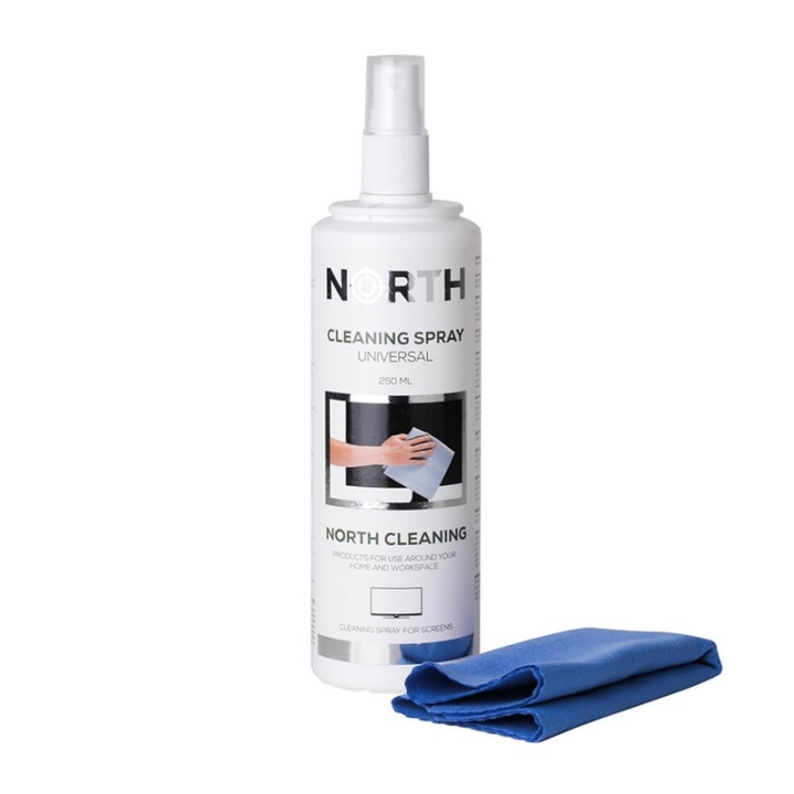 North Rengöringskit TV Vätska 250ml och Rengöringsduk i gruppen HEMELEKTRONIK / Ljud & Bild / TV & Tillbehör / Tillbehör hos TP E-commerce Nordic AB (38-91030)