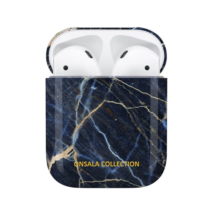 Onsala Airpods Fodral 1st and 2nd Gen. Black Galaxy Marble i gruppen HEMELEKTRONIK / Ljud & Bild / Hörlurar & Tillbehör / Tillbehör hos TP E-commerce Nordic AB (38-91036)
