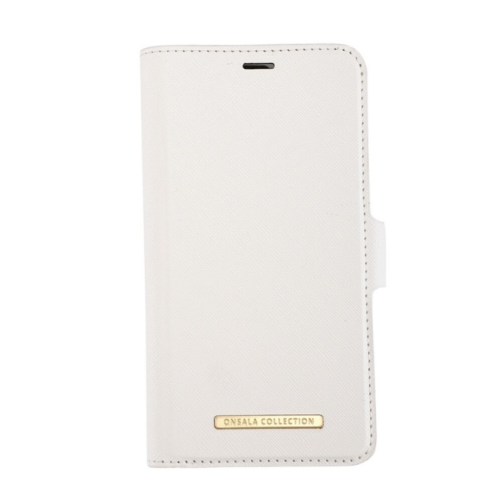 ONSALA COLLECTION Mobilfodral Saffiano White iPhone 12/12 Pro i gruppen SMARTPHONE & SURFPLATTOR / Mobilskydd / Apple / iPhone 12/12 Pro / Fodral hos TP E-commerce Nordic AB (38-91073)
