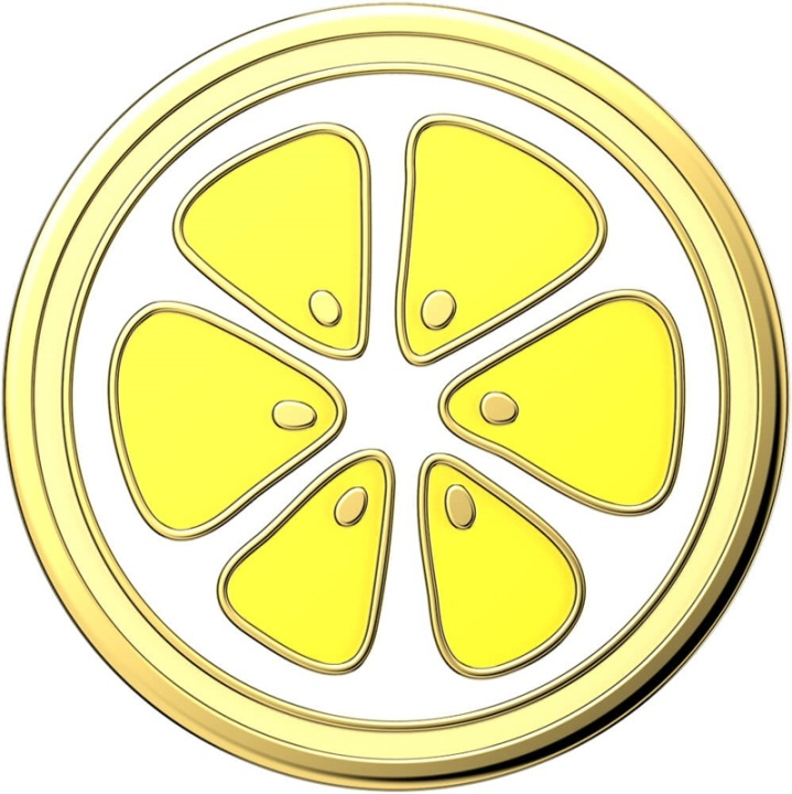 PopSockets Enamel Lemon Slice Yellow Avtagbart Grip med Ställfunktion Premium i gruppen SMARTPHONE & SURFPLATTOR / Övriga tillbehör / Popsockets hos TP E-commerce Nordic AB (38-91189)