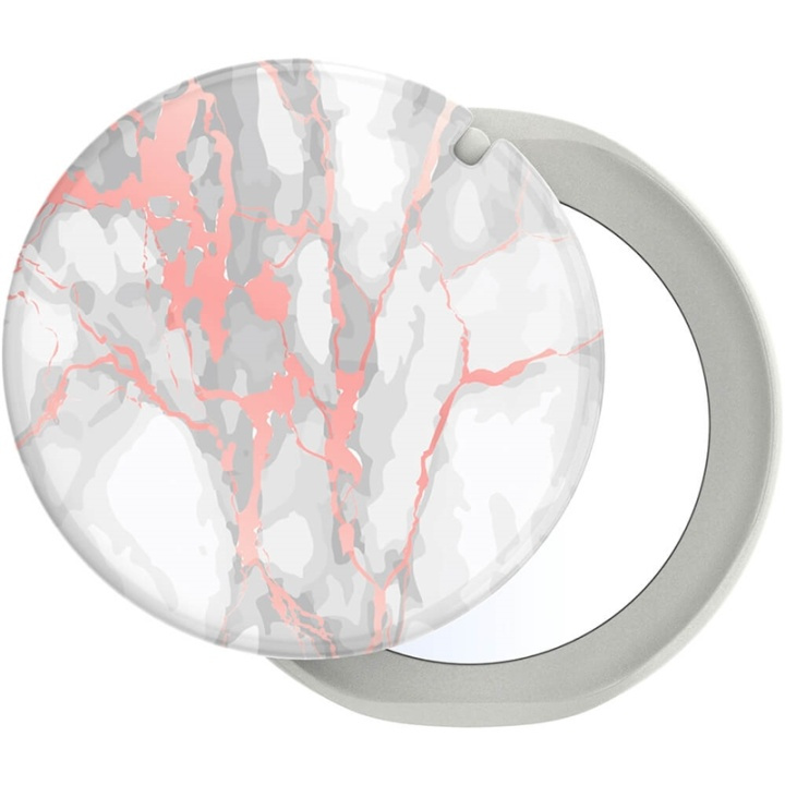 PopSockets Mirror Rose Gold Lutz Marble Gloss Avtagbart Grip med Ställfunktion LUXE PopMirror i gruppen SMARTPHONE & SURFPLATTOR / Övriga tillbehör / Popsockets hos TP E-commerce Nordic AB (38-91210)