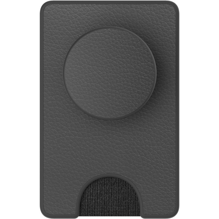 Popsockets Wallet Pebbled Vegan Leather Black Avtagbar Mobil Plånbok Popwallet+ i gruppen SMARTPHONE & SURFPLATTOR / Övriga tillbehör / Popsockets hos TP E-commerce Nordic AB (38-91261)