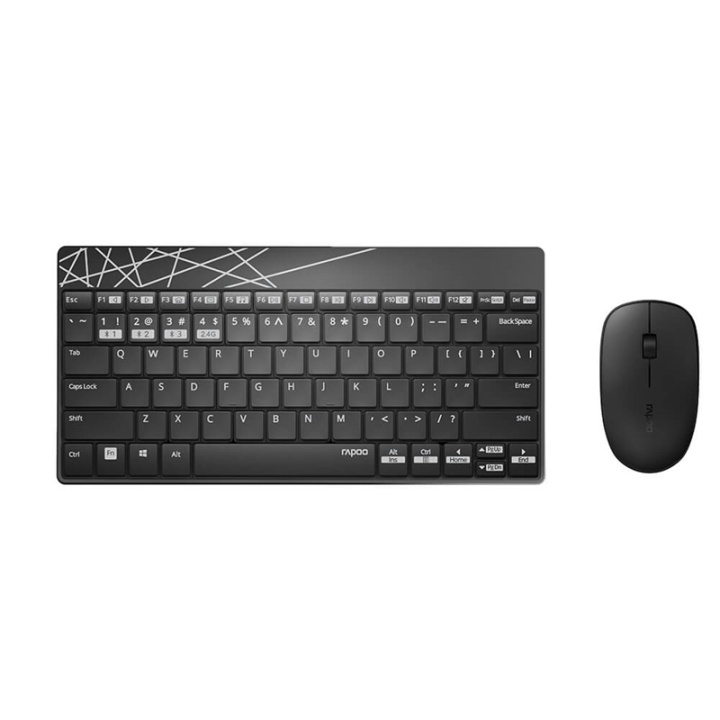 Rapoo Keyboard/Mice Set 8000M Wireless Multi-Mode Black i gruppen DATORER & KRINGUTRUSTNING / Möss & Tangentbord / Tangentbord / Paket hos TP E-commerce Nordic AB (38-91368)