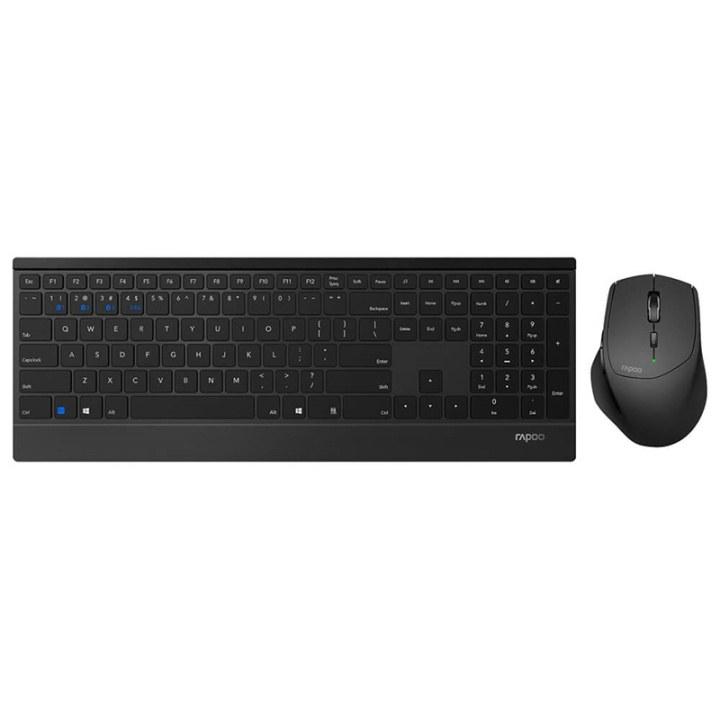 Rapoo Keyboard/Mice Set 9500M Wireless Multi-Mode Black i gruppen DATORER & KRINGUTRUSTNING / Möss & Tangentbord / Tangentbord / Paket hos TP E-commerce Nordic AB (38-91373)