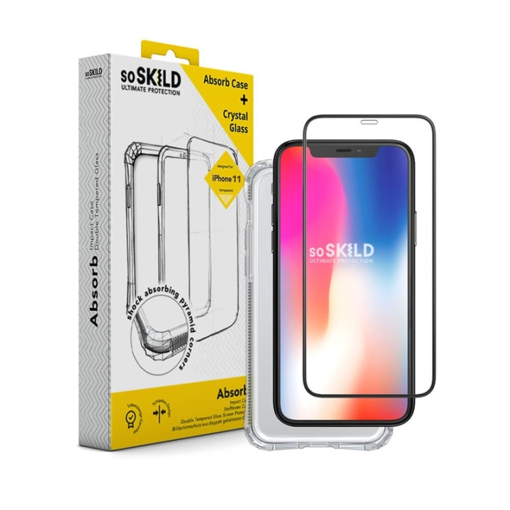 SoSkild Mobilskal Absorb 2.0 Impact Case Bundle inkl. Härdat Glas - iPhone 11 Pro Max i gruppen SMARTPHONE & SURFPLATTOR / Mobilskydd / Apple / iPhone 11 Pro Max / Skal hos TP E-commerce Nordic AB (38-91478)