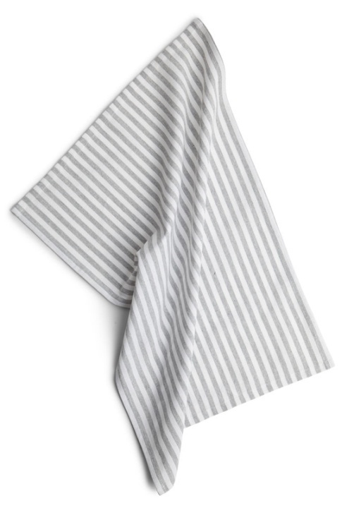 Kosta Linnewäfveri, Återvunnen kökshandduk (40x60cm), Randig, Grå i gruppen HEM, HUSHÅLL & TRÄDGÅRD / Köksredskap / Kökstextilier hos TP E-commerce Nordic AB (38-91588-GR)