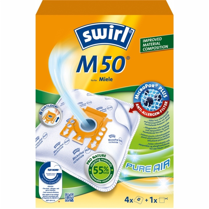 Swirl Dammsugarpåsar M50 OBS 3X4ST i gruppen HEM, HUSHÅLL & TRÄDGÅRD / Städprodukter / Dammsugare & Tillbehör / Tillbehör / Dammsugarpåsar hos TP E-commerce Nordic AB (38-91618)