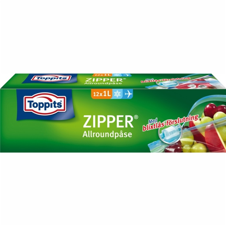 Toppits ZIPPER 1L, STORPACK 12st i gruppen HEM, HUSHÅLL & TRÄDGÅRD / Köksredskap / Övriga köksredskap hos TP E-commerce Nordic AB (38-91650)