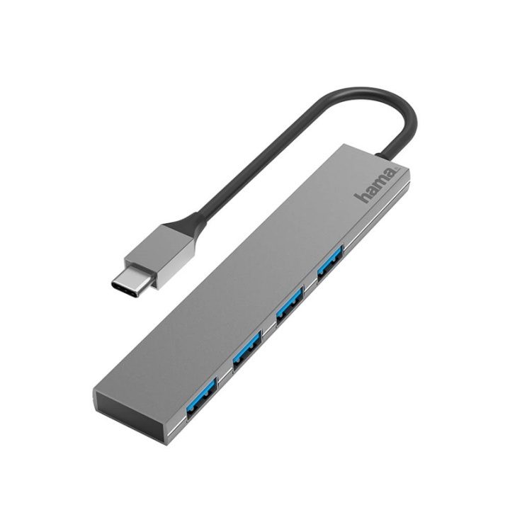 Hama Hub USB-C 4x Portar 5 Gbit/s i gruppen DATORER & KRINGUTRUSTNING / Datortillbehör / USB-hubbar hos TP E-commerce Nordic AB (38-91869)
