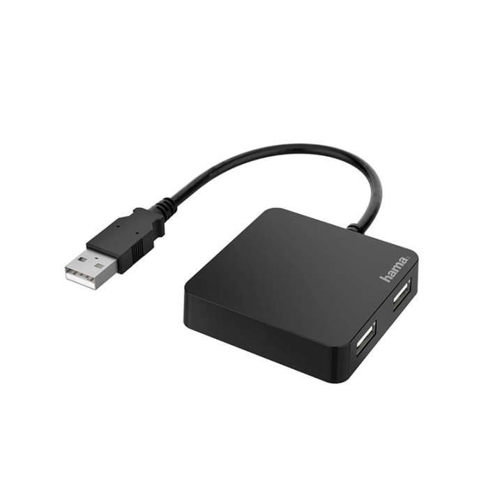 Hama Hub USB-A 2.0 4x Portar 480 Mbit/s Svart i gruppen DATORER & KRINGUTRUSTNING / Datortillbehör / USB-hubbar hos TP E-commerce Nordic AB (38-91883)