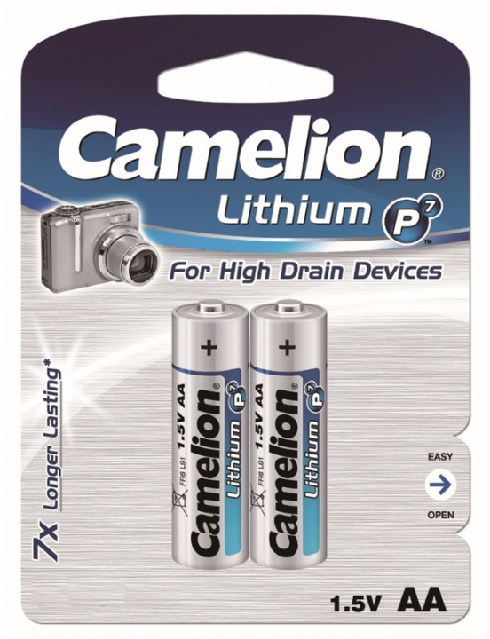 Camelion AA-batterier (LR6) Litium, 2-pack i gruppen HEMELEKTRONIK / Batterier & Laddare / Batterier / AA hos TP E-commerce Nordic AB (38-92024)